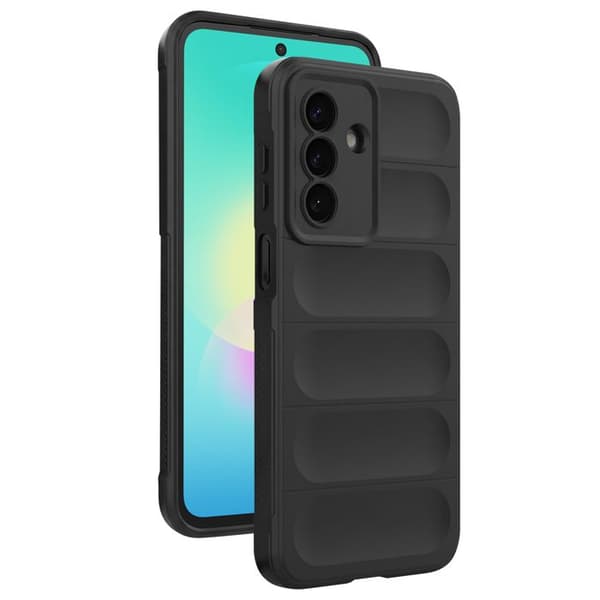 Cover til Samsung Galaxy A27 med 3D-relief og skridsikkert greb i sort Svart