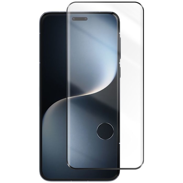 Ridseresistent hærdet glas til Honor Magic 7 Pro med buet kant i sort Svart