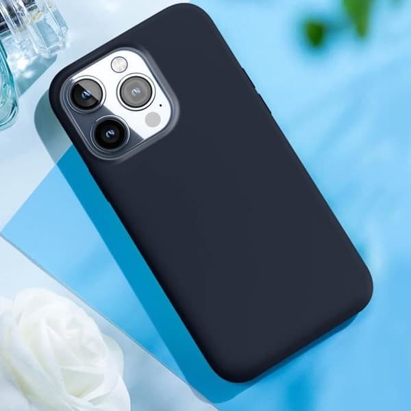 Cover til iPhone 15 Pro Max - MOXIE - BeFluo - Halvstiv - Microfiber interiør - Kongeblå Blå