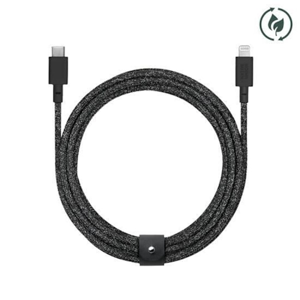 Native Union Eco Belt USB-C till Lightning-kabel 3m Svart