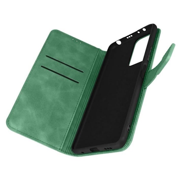 Forcell Tender Book plånboksfodral i mocka-effekt konstläder för Xiaomi Redmi Note 10 Pro - Grön Grön