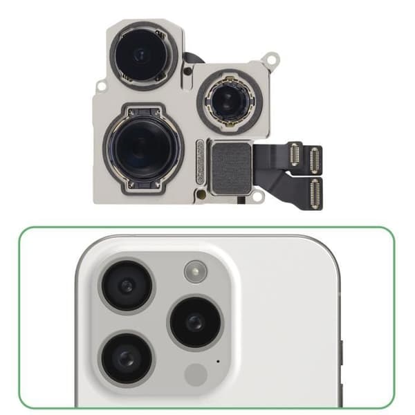 Bagkamera til Apple iPhone 15 Pro Relife Sort Svart