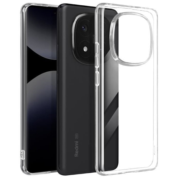 Coque pour Xiaomi Redmi Note 14 Pro et 14 Pro Plus Silicone Souple Mayaxess Transparent Transparent
