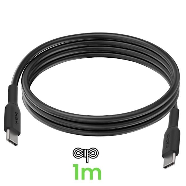 Rejsercharger 25W med indbygget 5000mAh ekstern batteri, kompakt Belkin sort Svart