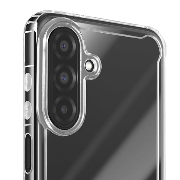 Coque för Samsung Galaxy A26 Förstärkta Hörn Högre Kanter Transparent Vit