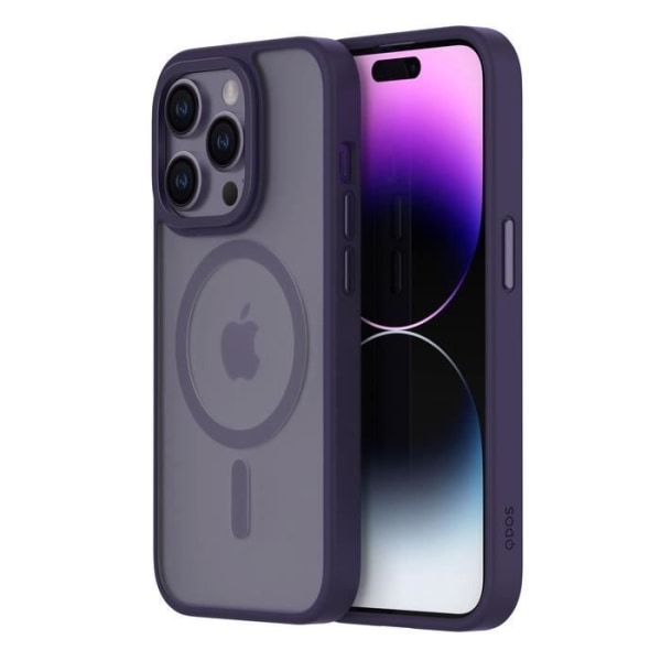 Pehmeä hybridikotelo QDOS-napsauksella iPhone 14 Pro - violetti - TU