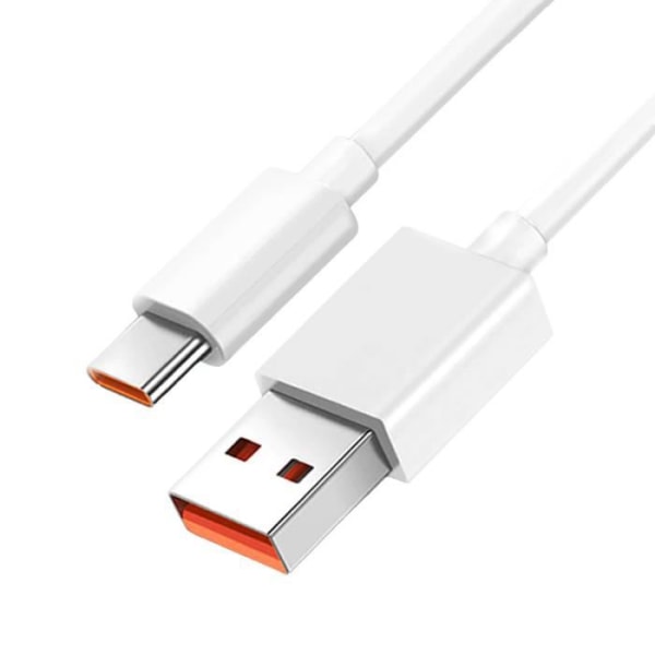 USB till USB-C-kabel Intensitet 6A Laddning och synkronisering 1m Xiaomi Vit