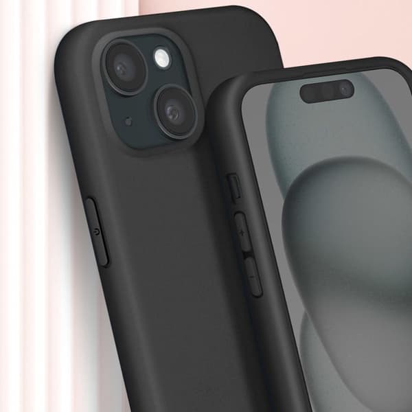 Coque - AVIZAR - iPhone 15 Plus - Flettet Nylon Snor 80cm - Semi-Rigid - Sort Svart