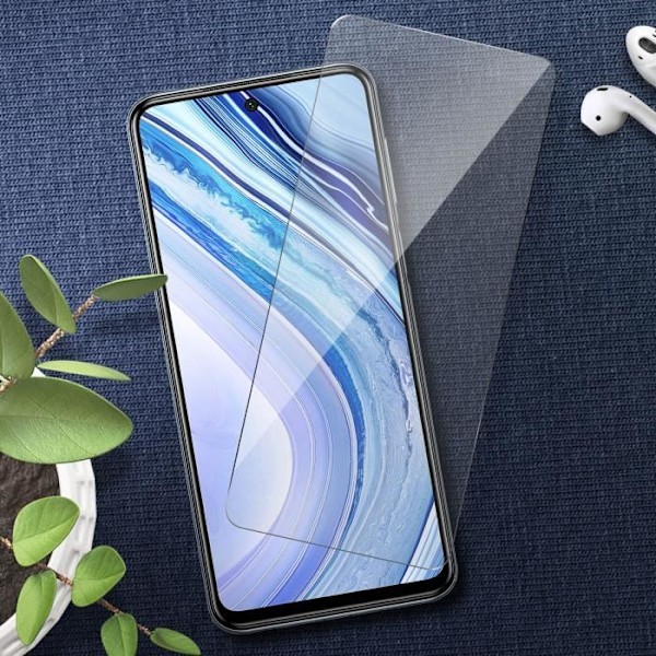 Xiaomi Redmi Note 9S / 9 Pro / 9 Pro Max hærdet glasfilm 9H - gennemsigtig hvid Klar vit