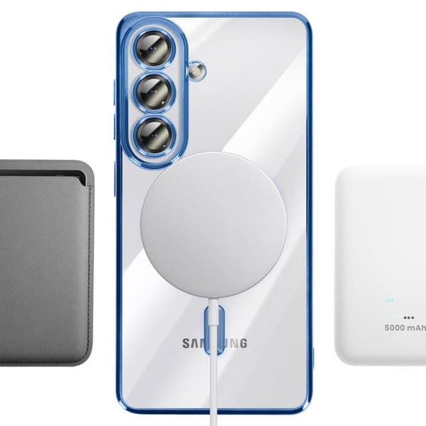 Silikonecover til Galaxy S26 Plus MagSafe Stødabsorberende med Blå Kromkant Blå