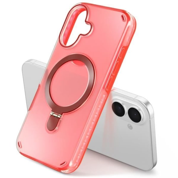 Coque MagSafe til iPhone 16 Stødabsorberende med Foldsupport Rød Röd
