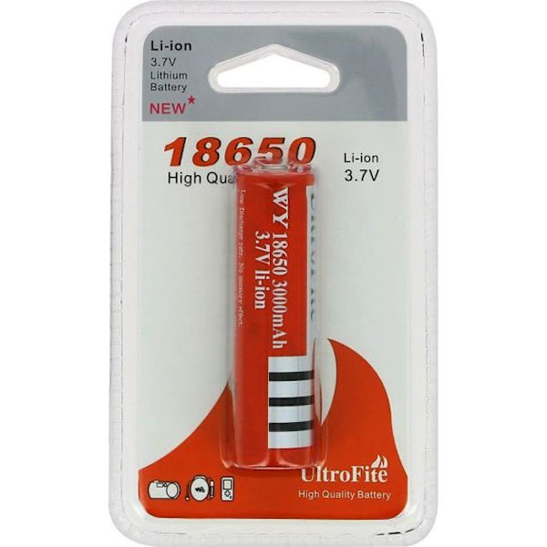 Akku - AVIZAR - WY 18650 - 5800 mAh - Litium - punainen