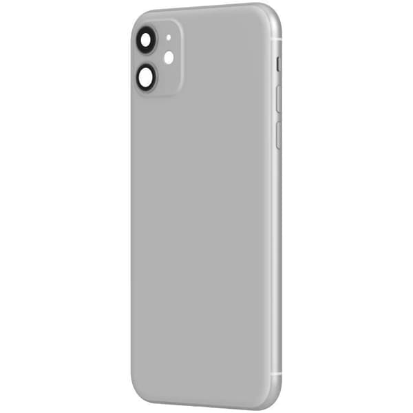 Chassi iPhone 11 - AVIZAR - Ersättningsbakglas - Ljusgrå - Hållbar - Kvalitetskontroll Vit