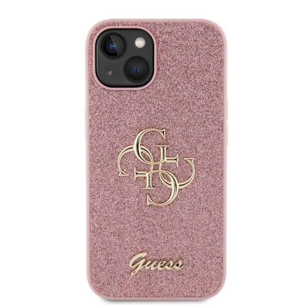 "iPhone 13 Glitter-kuori metallilogolla Guess Rose" Rosa