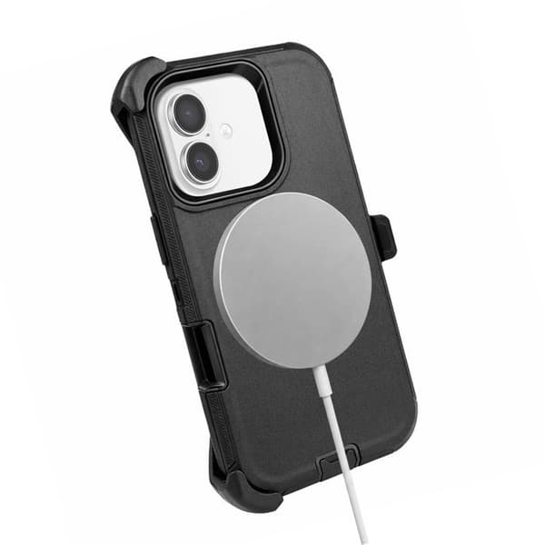 MagSafe-cover til iPhone 17 med bælteklips og forstærkede hjørner Eiger Sort Svart