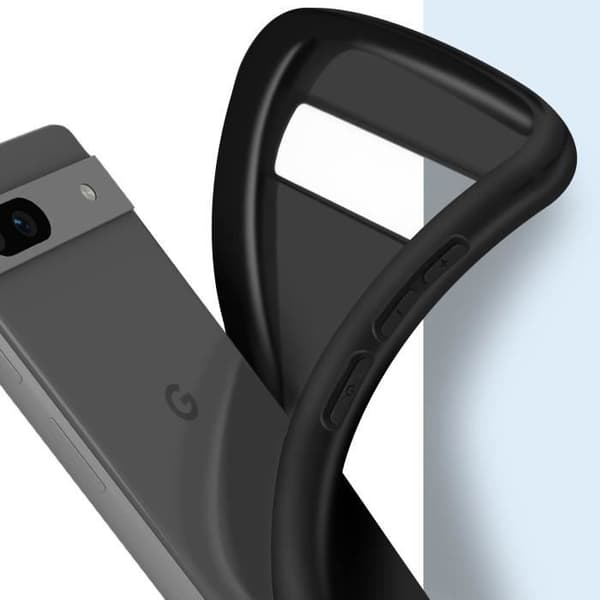 Coque - Google - Pixel 7a - Silikonegummi - Blød - Ultra-tynd - Sort Svart