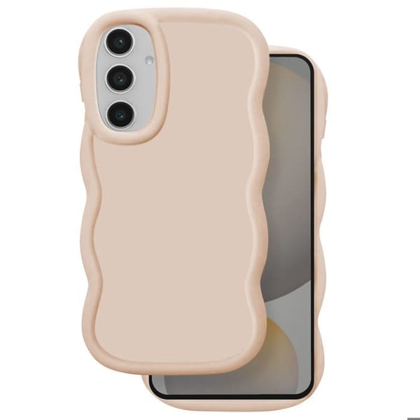 Cover - Candy - Samsung Galaxy S24 FE - Silikone Stødabsorberende - Beige - Moderne Design Beige