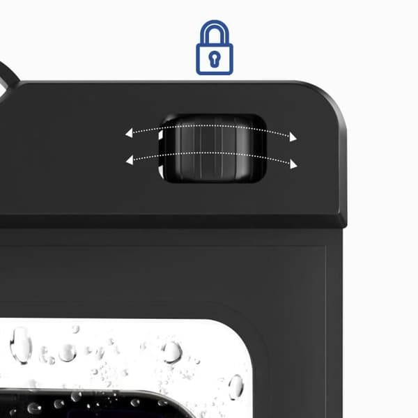 Universal vattentätt skyddsöverdrag med handledsrem 3mk Transparent Svart