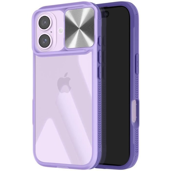 Fodral till iPhone 16 Plus - AVIZAR - Skjut kameraskydd - QI-kompatibelt - Lila Lila