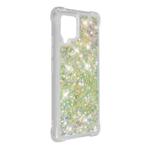 Etui til Samsung Galaxy A42 5G fleksibel bumper glitter timeglaseffekt sølv