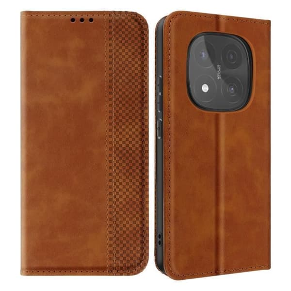 Fodral för Xiaomi Redmi Note 14 Pro och Pro Plus Brun kastanj