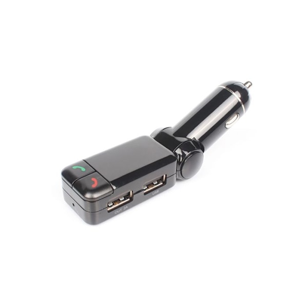 Bluetooth Håndfri Sæt - AVIZAR - FM Sender - Sort - USB - Micro-SD Svart
