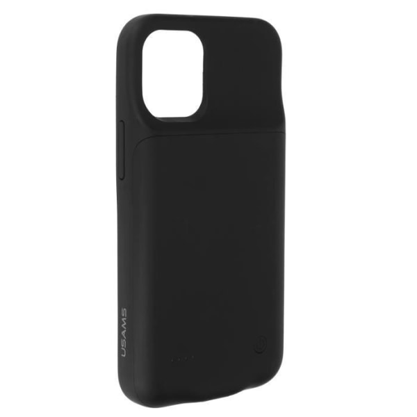 iPhone 12 Mini styvt mjukt fodral med 2500mAh batteri Soft-touch Usams Black