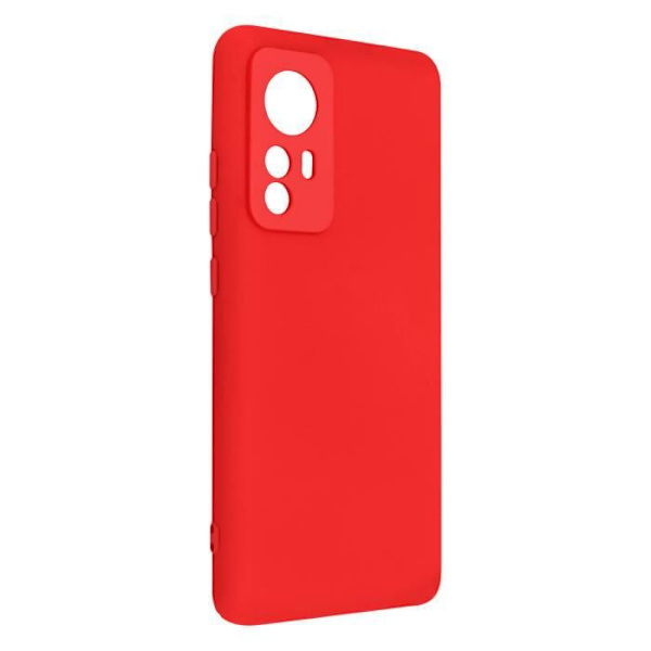 Skyddsfodral - AVIZAR - Xiaomi 12T och 12T Pro - Halvstyv silikon - Soft-touch finish - Röd Röd