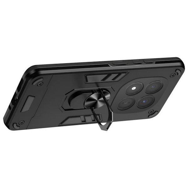 Cover til Redmi Note 15 Pro Plus med sort magnetisk ring Svart