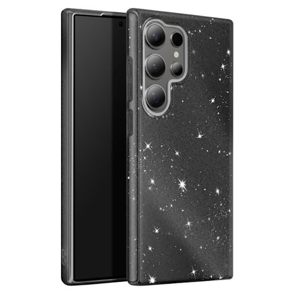 Coque Paillette til Samsung Galaxy S24 Ultra Ultra tynd Silikone Sort Svart