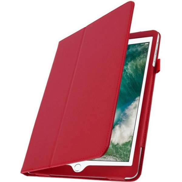 iPad 9.7 (2017) Protective Flip Case Cover - Rød - Standerfunktion