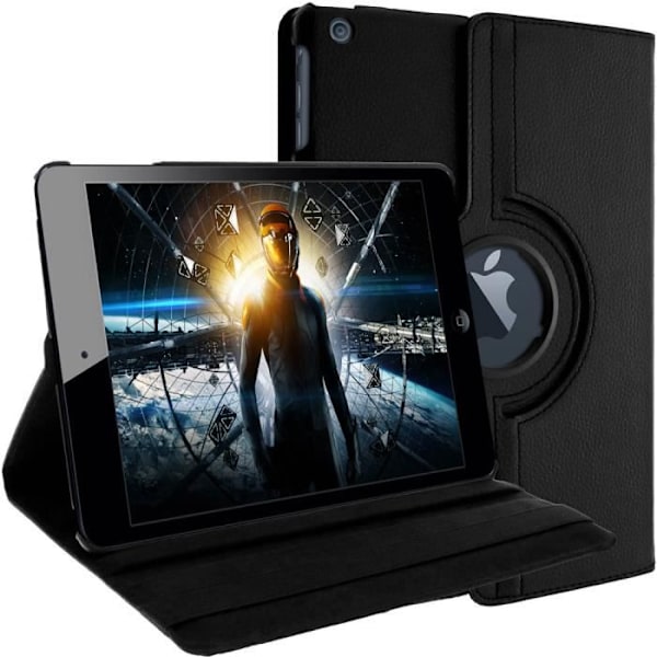iPad Air Case 360° Roterande Folio Cover Stativ Funktion Stötsäkert skydd Svart
