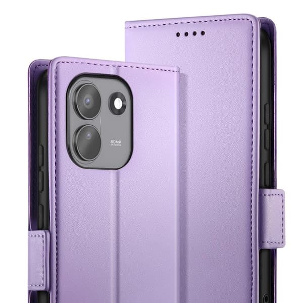 Plånboksfodral för Redmi Note 17 Pro Max Smart Book-serien med stöd Lavendel Violett