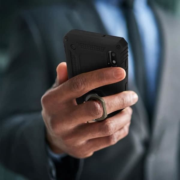 Coque - ADBEN - Galaxy A10 - Bi-materialer - Holdring - Video support sort Svart