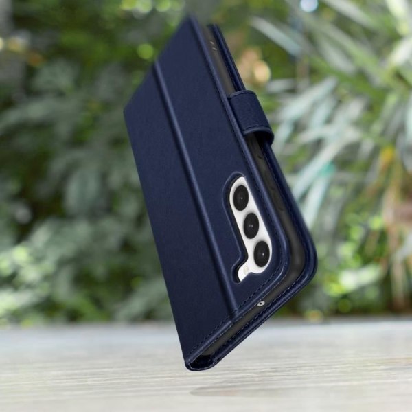 Etui til Samsung Galaxy S23 Plus - AVIZAR - Tegnebog og Video Support - Blå Blå