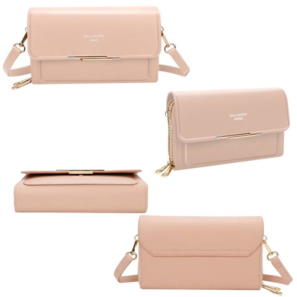 Pochette med axelrem i konstläder för kvinnor Gallantry Rosa Rosa