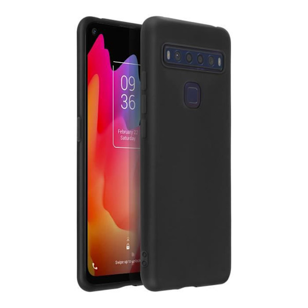 Coque - AVIZAR - TCL 10L - Silikon Gel Flexibel - Stötskydd - Ultra-Tunn Svart Svart