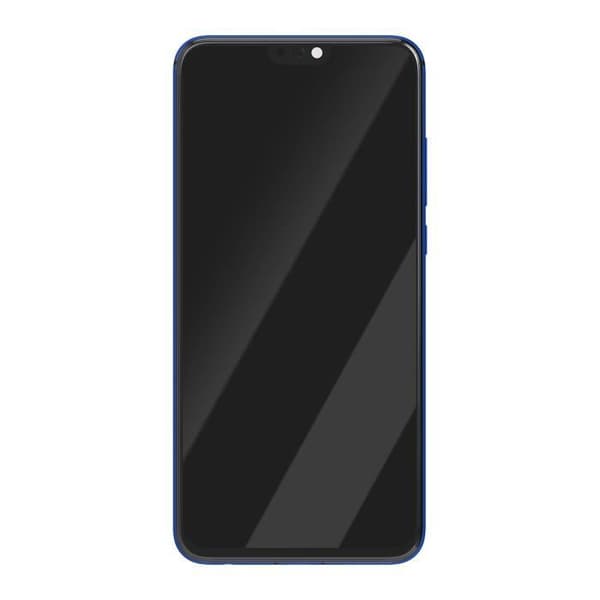 LCD-skärm + Touchglas för Honor 8X med Blå Ram Blå
