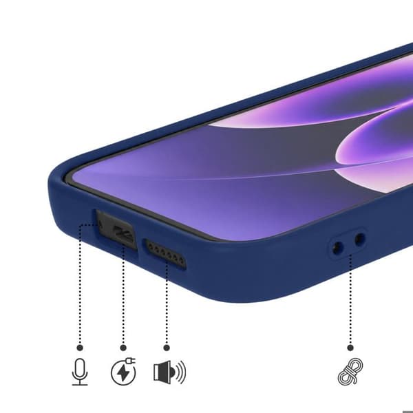 Silicone Cover til Xiaomi 17 Soft-Touch Fast Cover Mørkeblå Blå