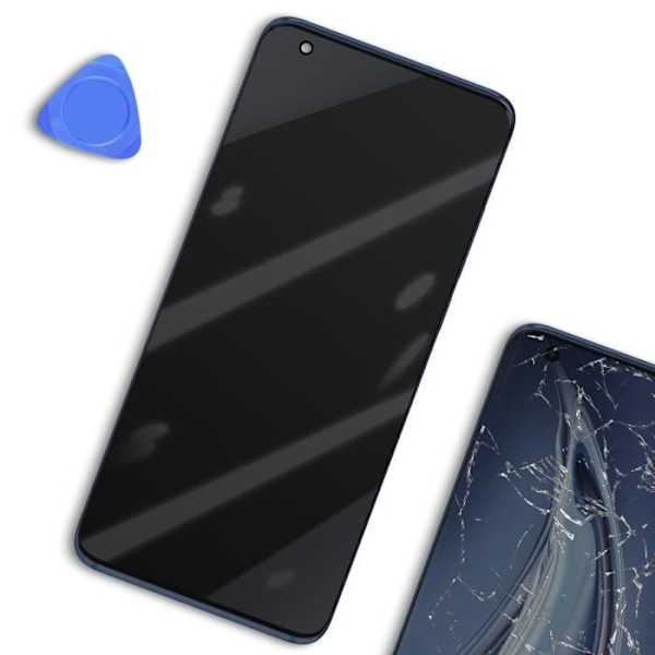 LCD-näyttö + Kosketusnäyttö + Harmaa runko Xiaomi Mi 10 Prolle - Virallinen ja helppo asentaa Grå