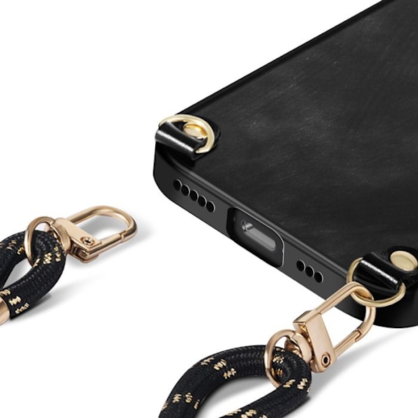 Coque til iPhone 16 Detachable Snor Sort Svart