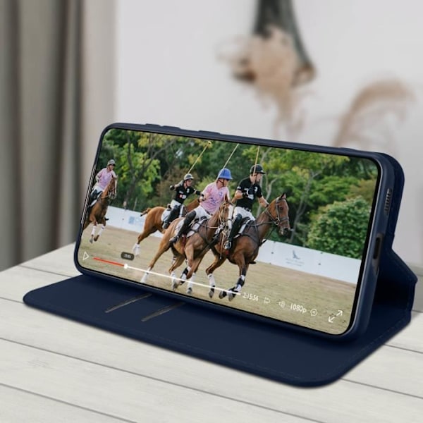 Folio Plånbok - AVIZAR - Samsung Galaxy S21 Ultra - Ekologisk läder - Nattblå - Stödfunktion Midnattsblå