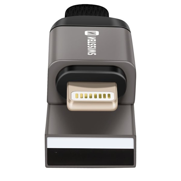 Magneettikaapeli iPhone Lightning / USB Kompakti Avainnauha 9.7cm Swissten Harmaa Grå