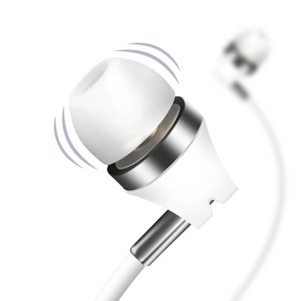 Kablede hovedtelefoner - LINQ - 3,5 mm jackstik - Integreret mikrofon - Håndfrit sæt - In-ear Vit