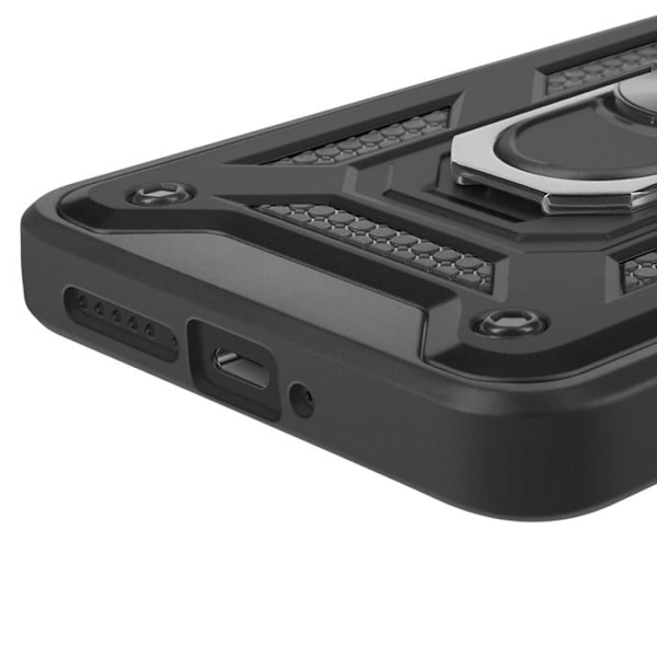 Coque til Xiaomi Poco X7 Pro Magnetisk Ring Kamerabeskyttelse Sort Svart