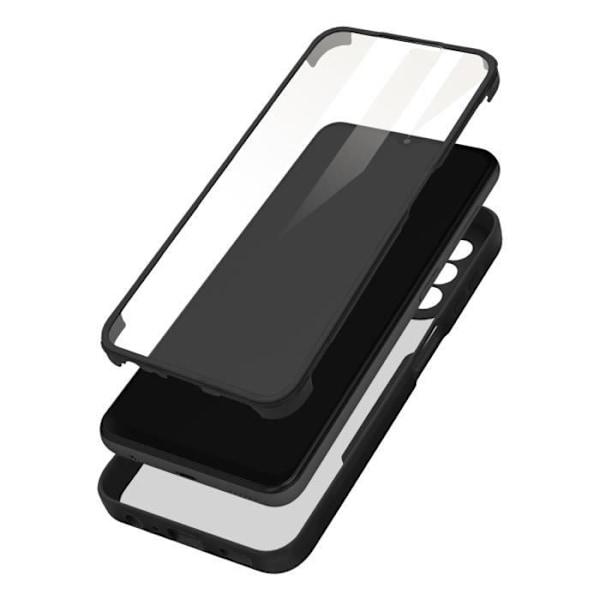 Helt cover - AVIZAR - Samsung Galaxy A13 4G - Robust beskyttelse - Forstærkede hjørner - Plexiglas bagside Svart