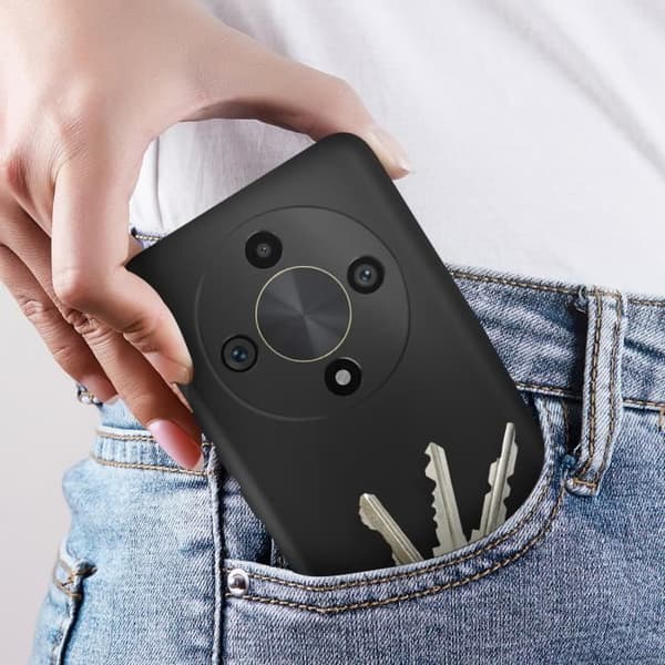 Coque - Honor - Magic 6 Lite 5G - Semihård - Anti-pletter - Stødbeskyttelse Svart