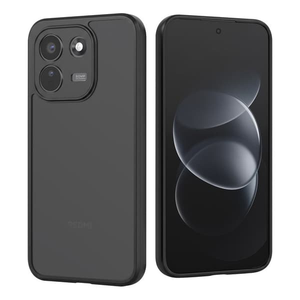 Stødsikker Bimateriale Cover til Xiaomi Redmi Note 17 Pro Max med Forstærkede Hjørner Sort Svart