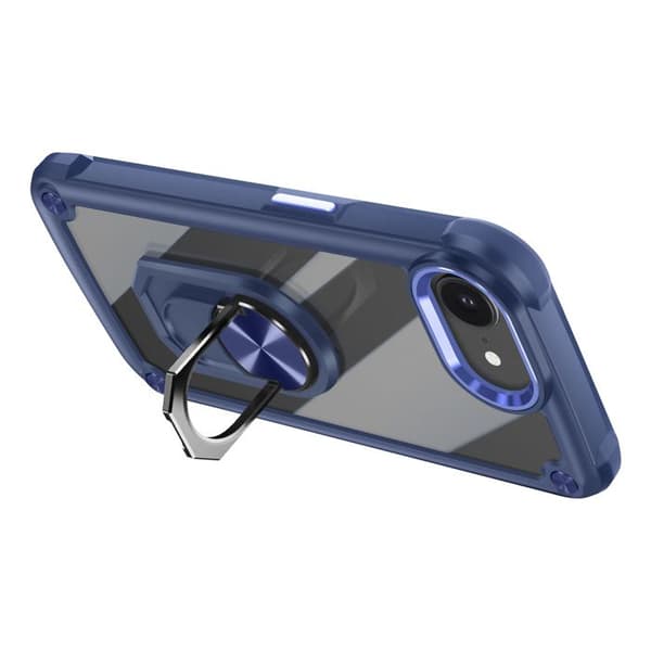 Skal för iPhone 17 med magnetring och förstärkta hörn i blått Blå
