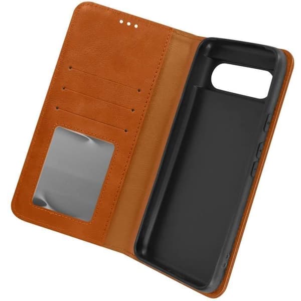 Etui til Google Pixel 8 - AVIZAR - Geo Collection - Skakternet mønster - Brun brun